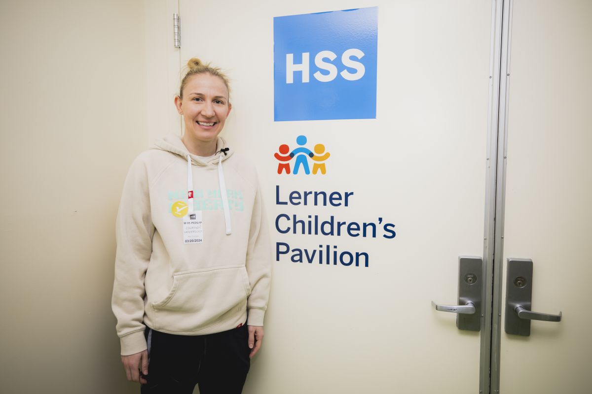 Courtney Vandersloot Visits Hospital for Special Surgery’s Lerner Children’s Pavilion