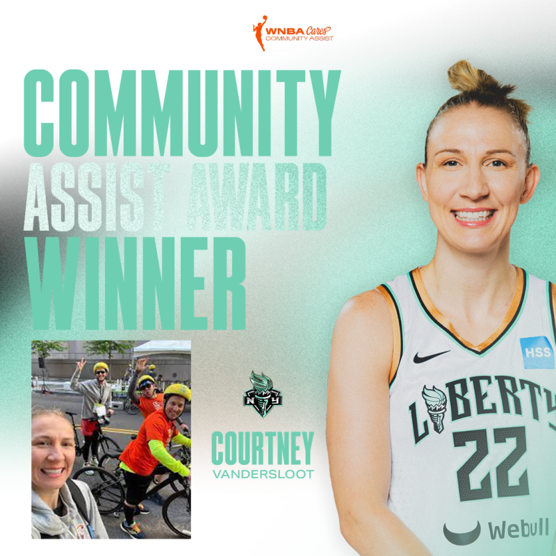 Courtney Vandersloot Wins August WNBA Cares Community Assist Award